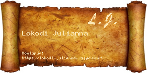 Lokodi Julianna névjegykártya