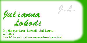 julianna lokodi business card
